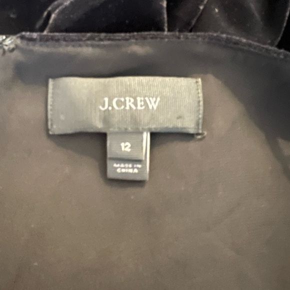 J. Crew Jumpsuit Velvet Black Cropped Wide Leg  Size 12 - Picture 8 of 8